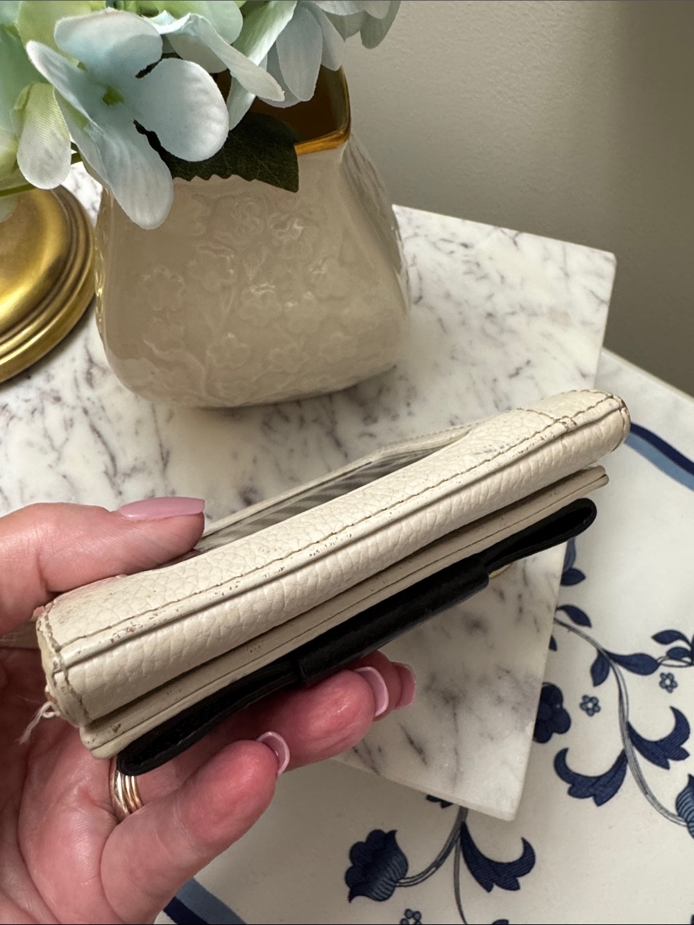 kate spade Cream and Black Leather Bow Wallet - Picture 6 of 11